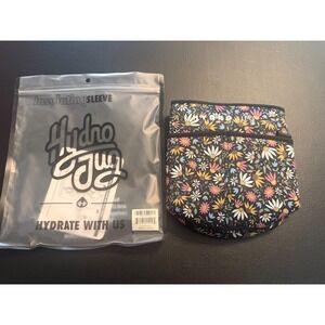 Hydro Jug Insulated Sleeve Floral and Black Print with Strap NEW!!